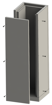 Leichtbauschornstein aus Calciumsilikat Brandschutzplatten mit Jeremias Innenrohren vom Edelstahlschornstein System EW-FU oder EW-KL